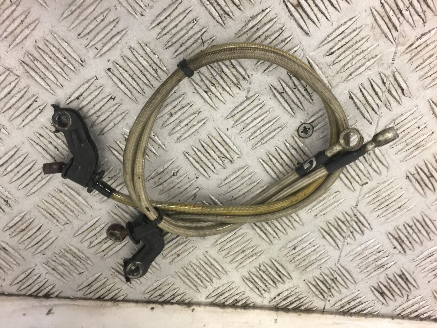 YAMAHA YZF R1 5PW BRAIDED FRONT BRAKE LINES YEAR 2002-2003 (STOCK 505)