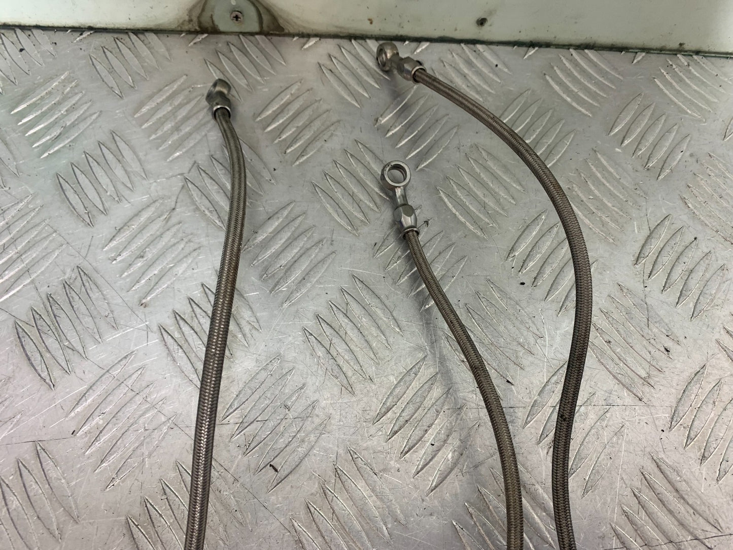 KAWASAKI GPZ600 GPZ 600 BRAIDED BRAKE LINES YEAR 1988-90 (CMB1258)