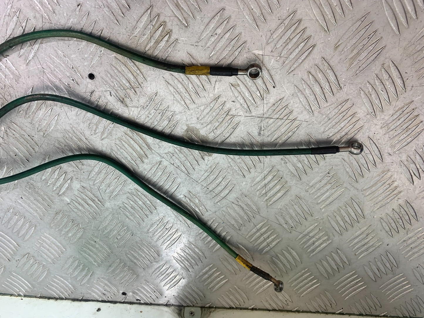 KAWASAKI ZX9R ZX9 E1 BRAIDED BRAKE LINES YEAR 2000-01 (CMB1171)
