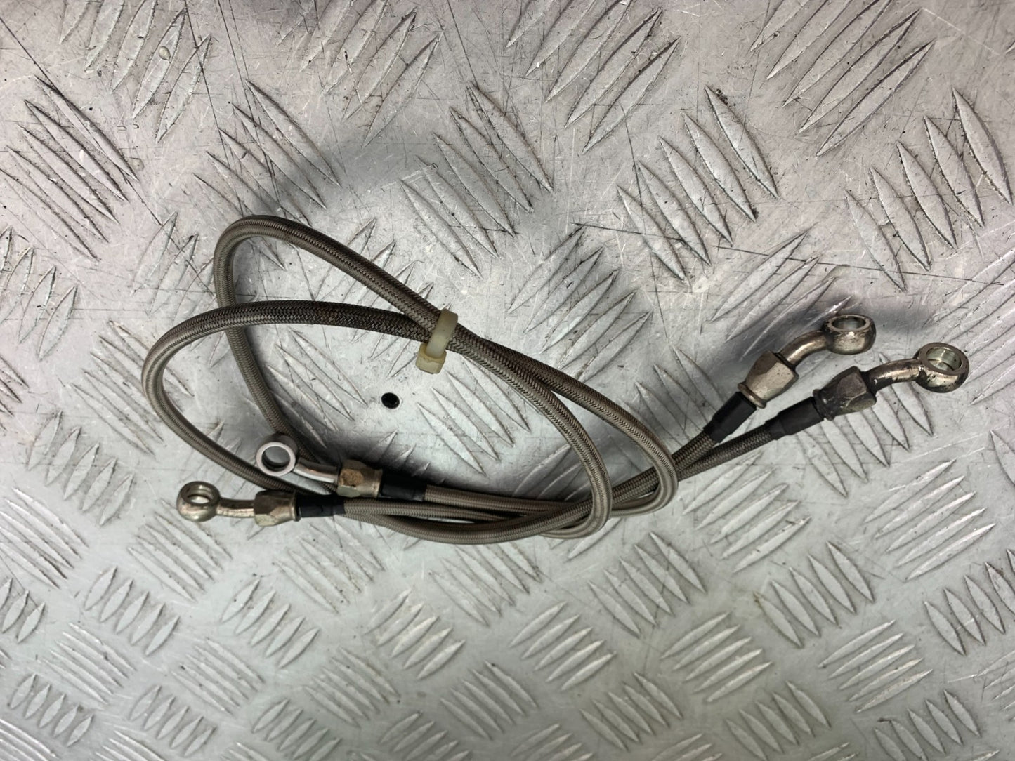 KAWASAKI ZX9R ZX9 R BRAIDED FRONT BRAKE LINES YEAR 1998-1999 (CMB1329)