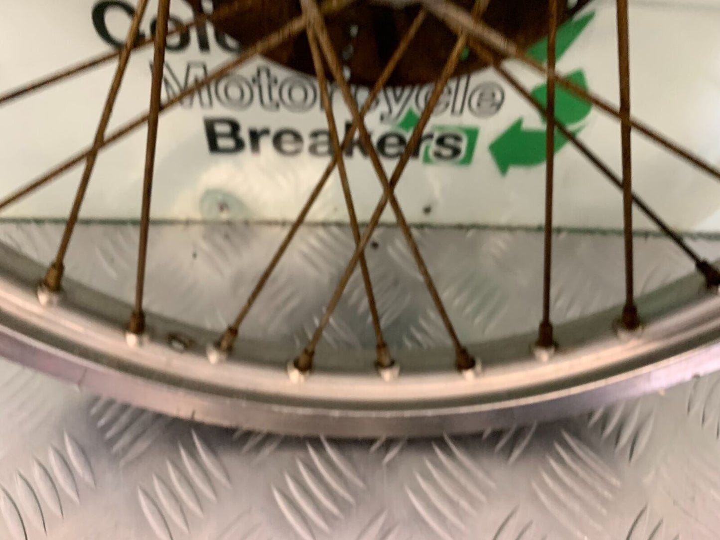 KAWASAKI KLR250 KLR 250 FRONT WHEEL YEAR 1984-2001 (STOCK 980)
