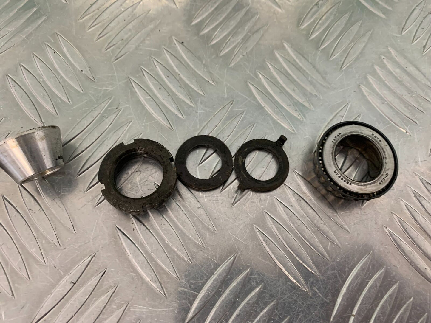 KAWASAKI KLR250 KLR 250 BOTTOM YOKE NUTS SPACER YEAR 1984-2001 (STOCK 980)