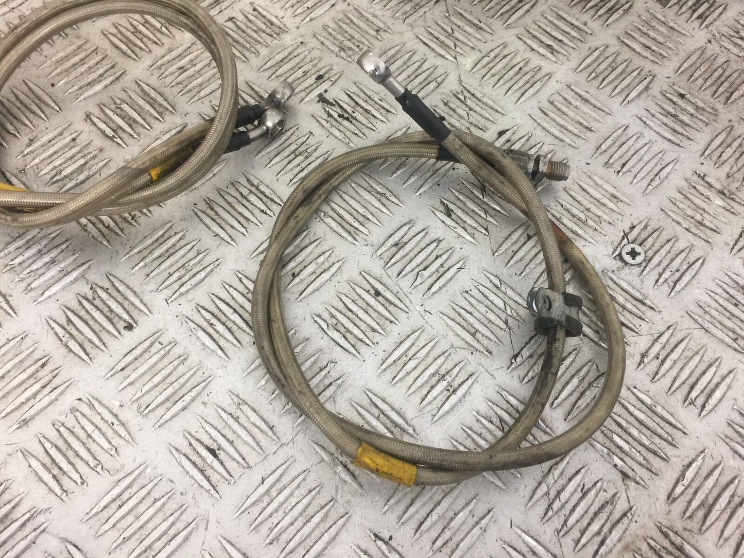HONDA RVF 400 NC35 FRONT & REAR BRAIDED BRAKE LINES YEAR 1994-96 (STOCK 472)