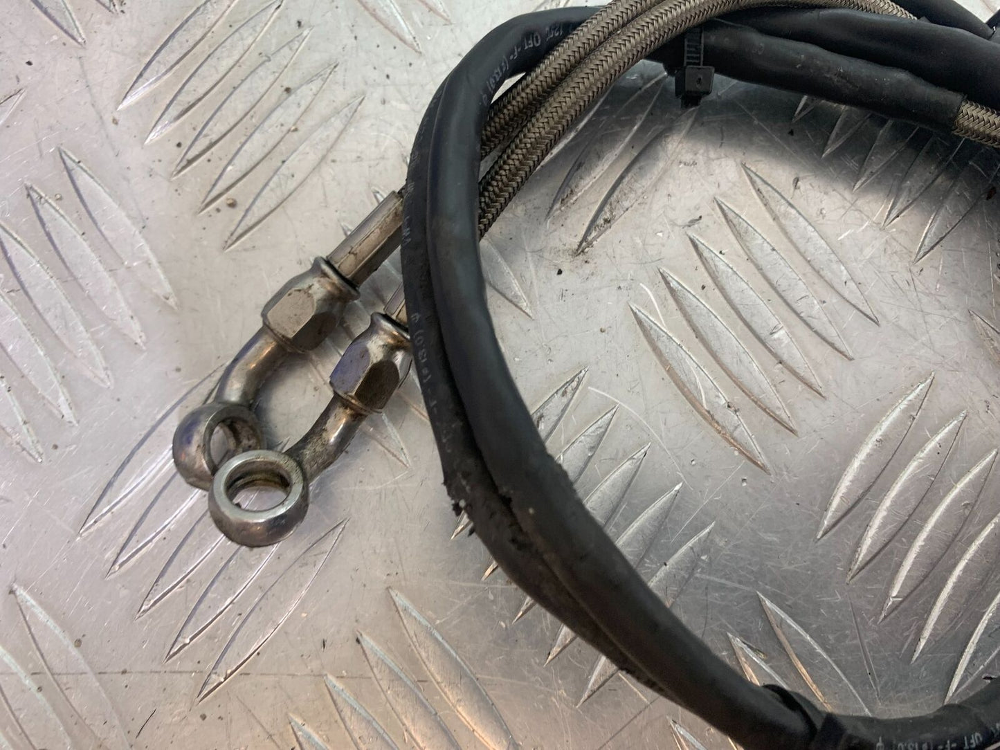 KAWASAKI ZX6R ZX6 J BRAIDED FRONT BRAKE LINES YEAR 2000 (CMB1129)
