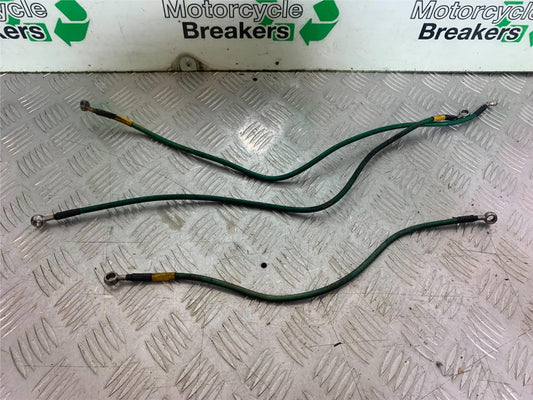 KAWASAKI ZX9R ZX9 E1 BRAIDED BRAKE LINES   YEAR 2000-01 (CMB1171)