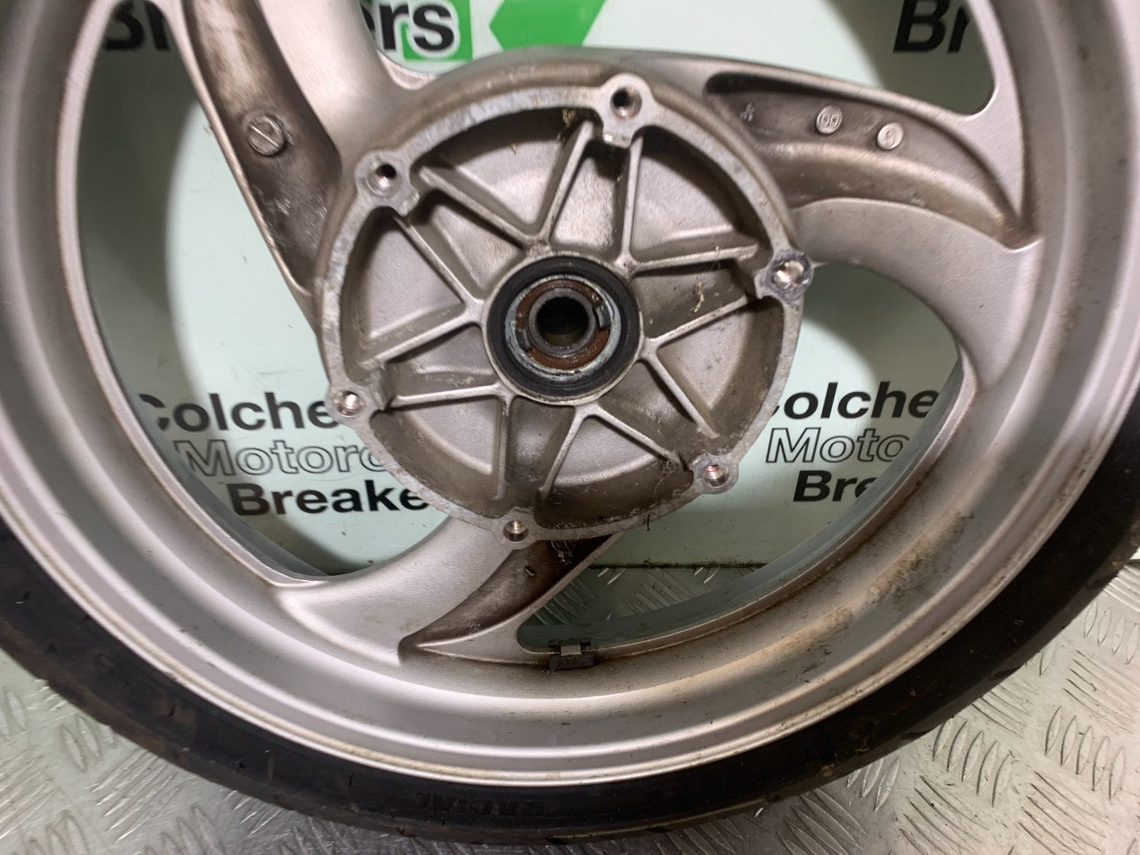 HONDA NT650 V DEAUVILLE FRONT WHEEL (GOOD TYRE)  YEAR 1998-01(CMB1320)