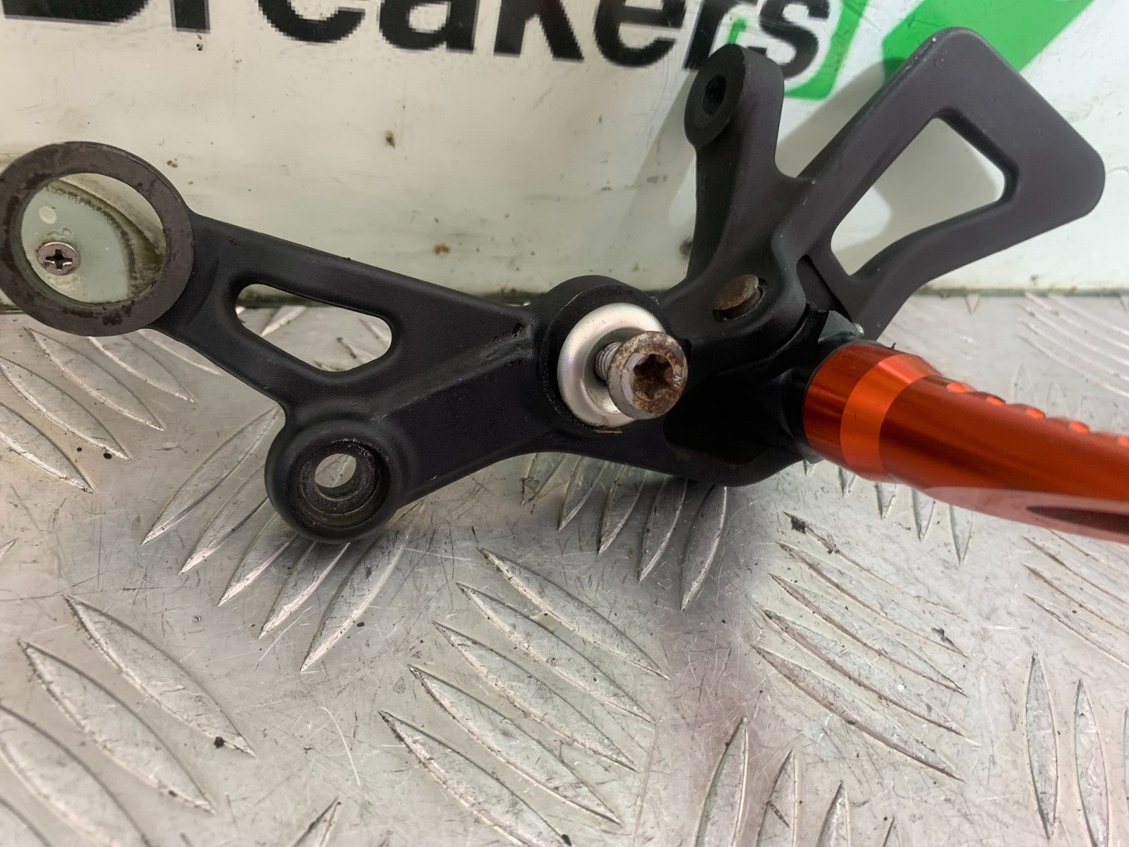 KTM 690 DUKE R LC4 LEFT HANGER AND PEG YEAR 2012-2015  (CMB1180)