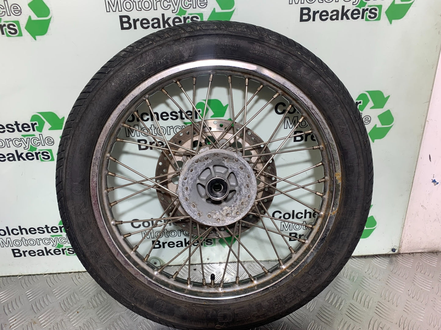 ROYAL ENFIELD BULLET 500 EFI FRONT WHEEL AND DISC  YEAR 2016 (CMB1153)