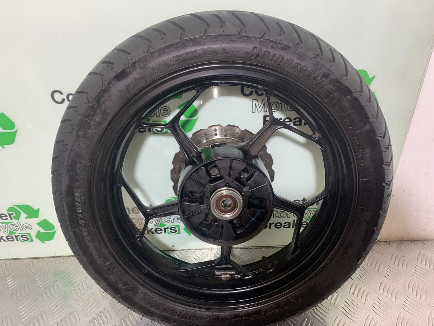 KAWASAKI Z300 ER300 REAR WHEEL (WITH GOOD TYRE)   YEAR 2016-2018  (CMB1056)
