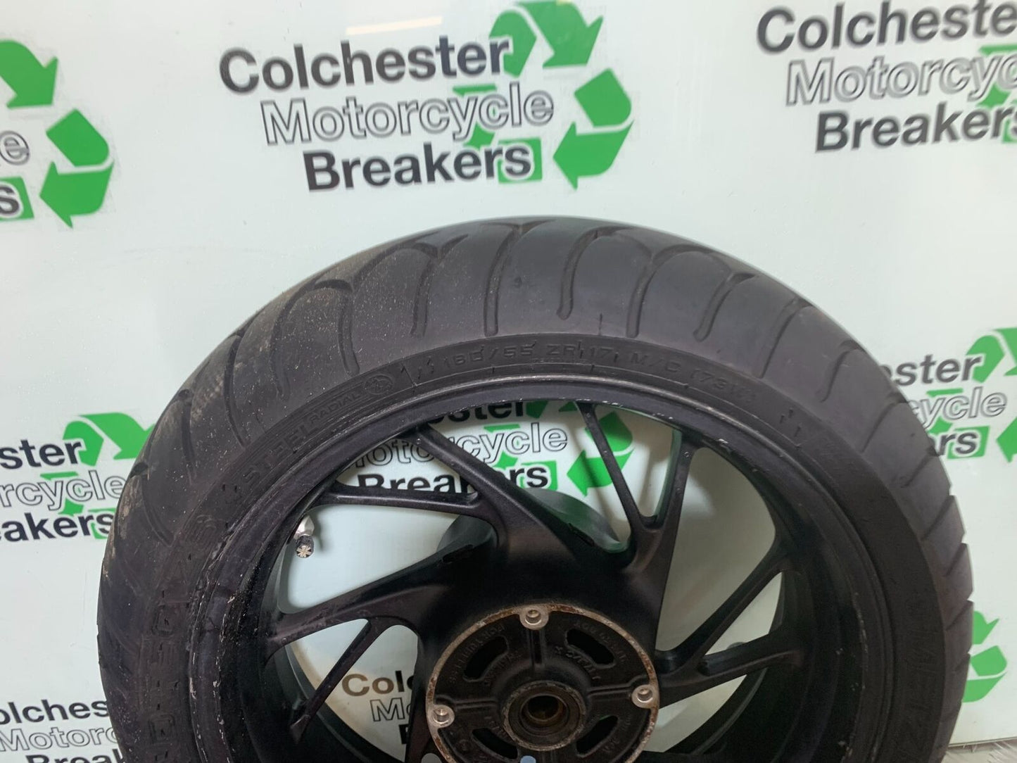 HONDA CBR650 F CBR 650F REAR WHEEL (GOOD TYRE) YEAR 2014-2017  (STOCK 998)