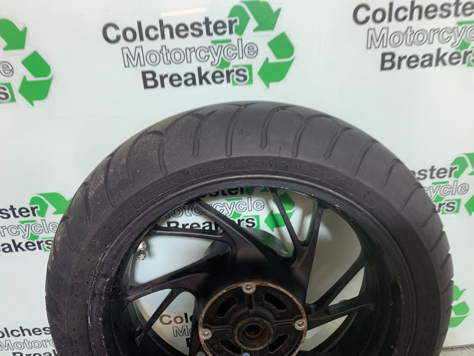 HONDA CBR650 F CBR 650F REAR WHEEL (GOOD TYRE) YEAR 2014-2017  (STOCK 998)