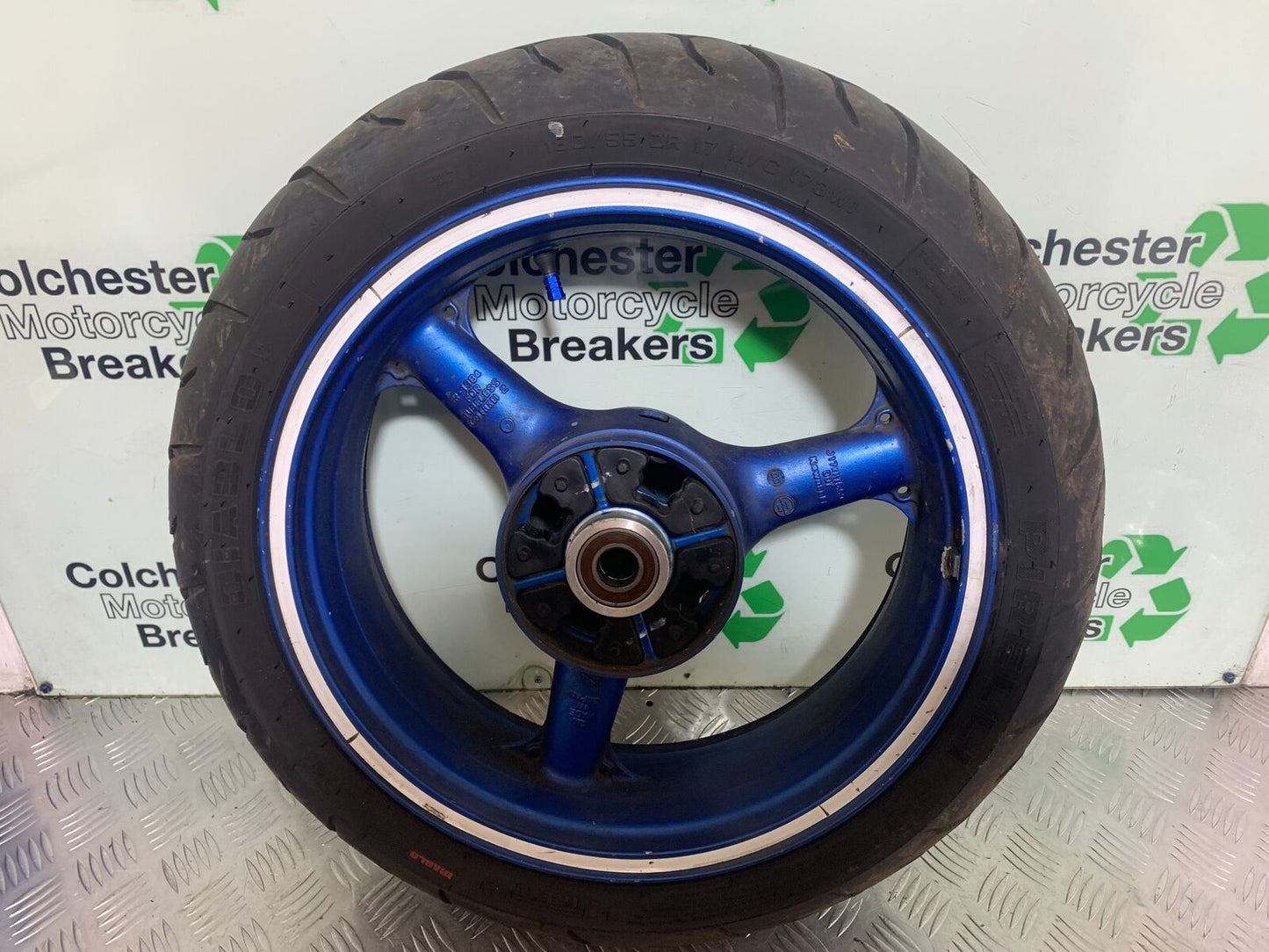 KAWASAKI ZX6R ZX6 J REAR WHEEL (GOOD TYRE) YEAR 2000 (CMB1129)