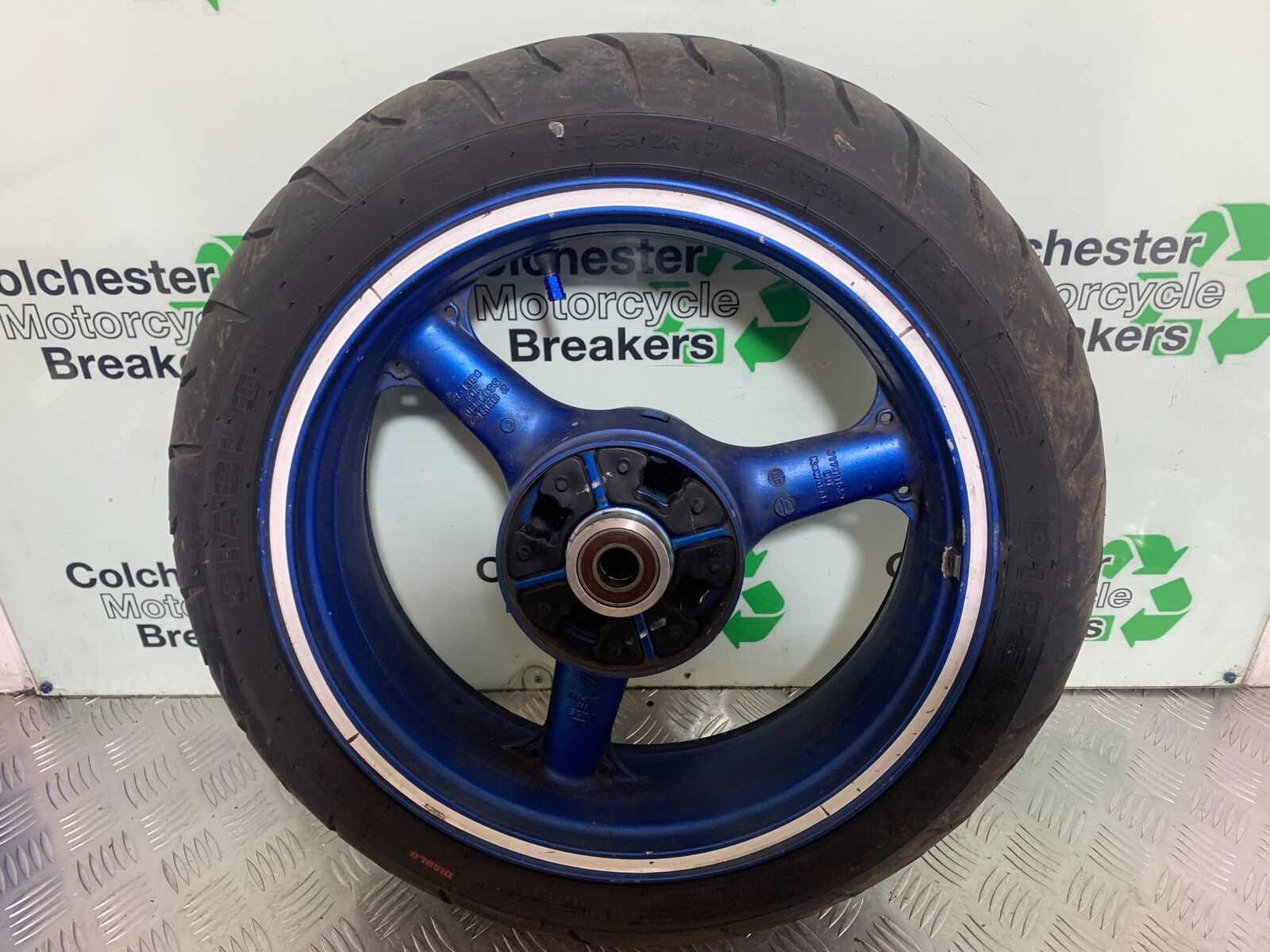 KAWASAKI ZX6R ZX6 J REAR WHEEL (GOOD TYRE) YEAR 2000 (CMB1129)