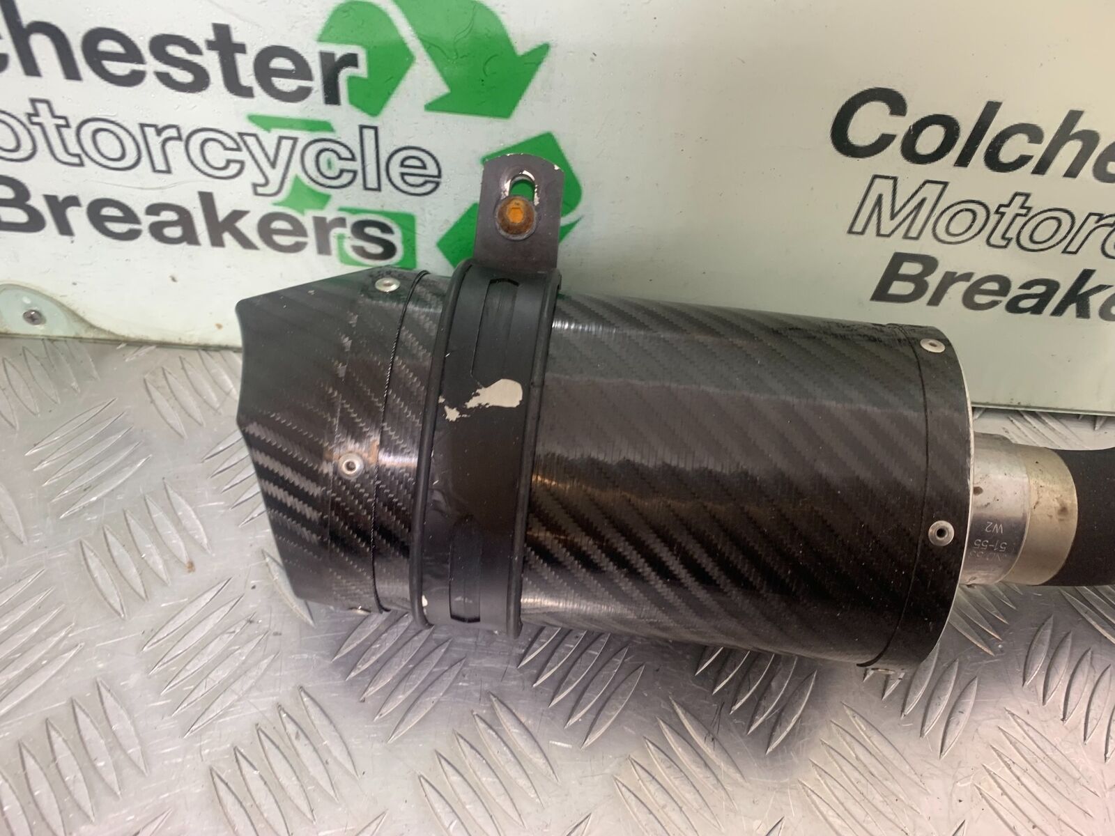 HONDA KAWASAKI SUZUKI KTM YAMAHA CARBON RACE SILENCER  59MM  (CMB1032)