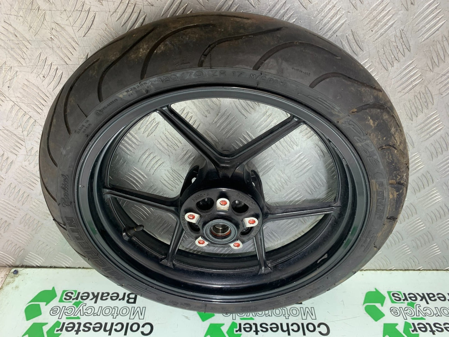 KAWASAKI ZX10R ZX10 R FRONT WHEEL (GOOD TYRE)  2008-2010 (CMB1301)