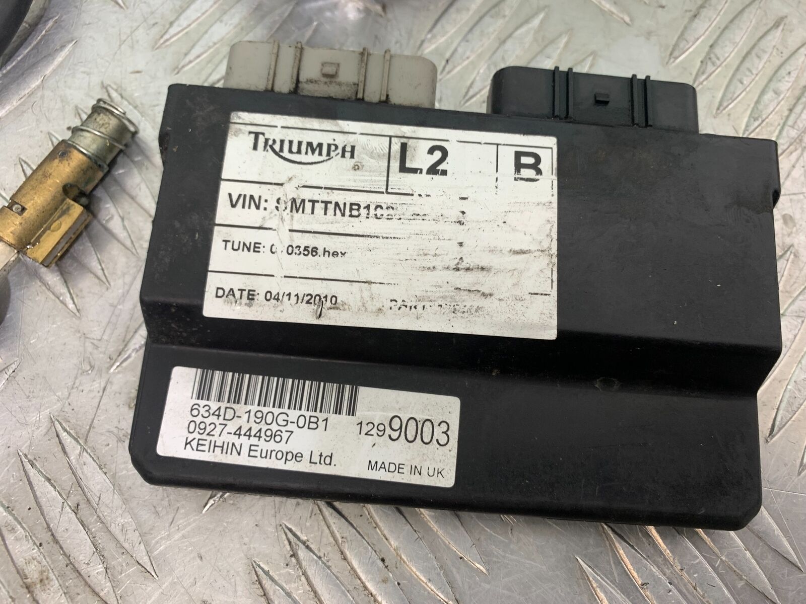 TRIUMPH THUNDERBIRD 1600 ECU LOCKS KEY  YEAR 2011 (CMB1107)