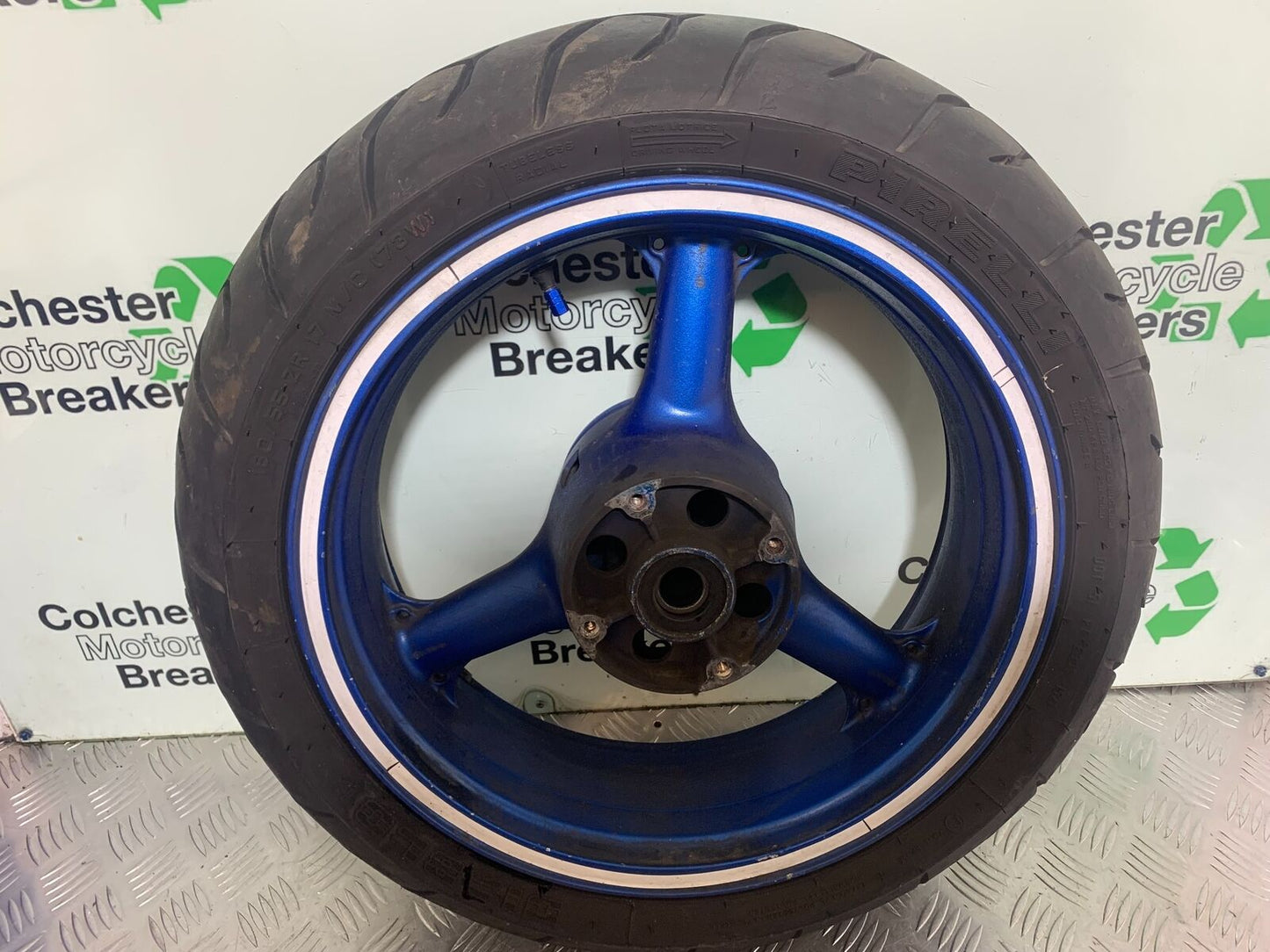 KAWASAKI ZX6R ZX6 J REAR WHEEL (GOOD TYRE) YEAR 2000 (CMB1129)