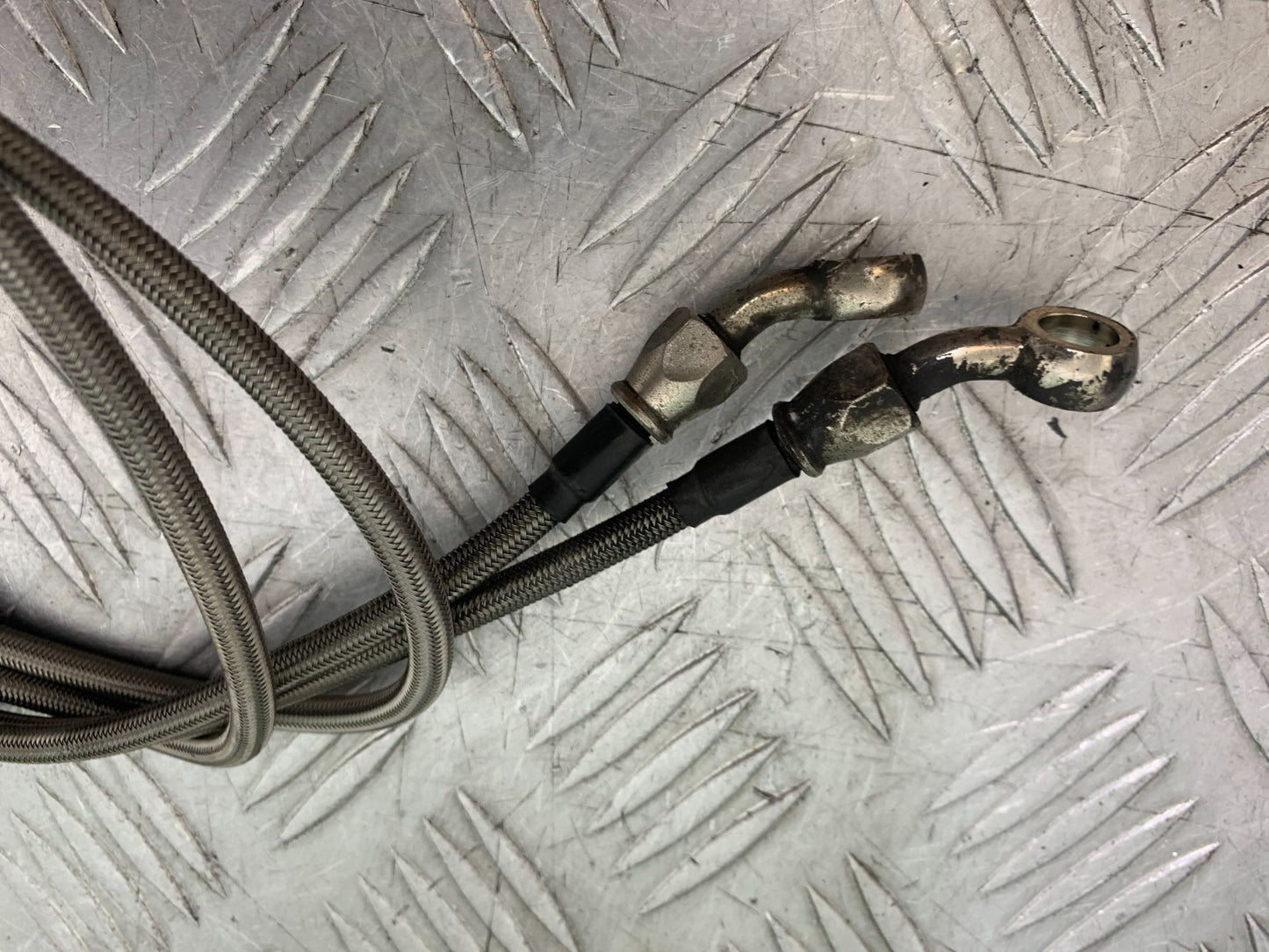 KAWASAKI ZX9R ZX9 R BRAIDED FRONT BRAKE LINES  YEAR 1998-1999 (CMB1329)