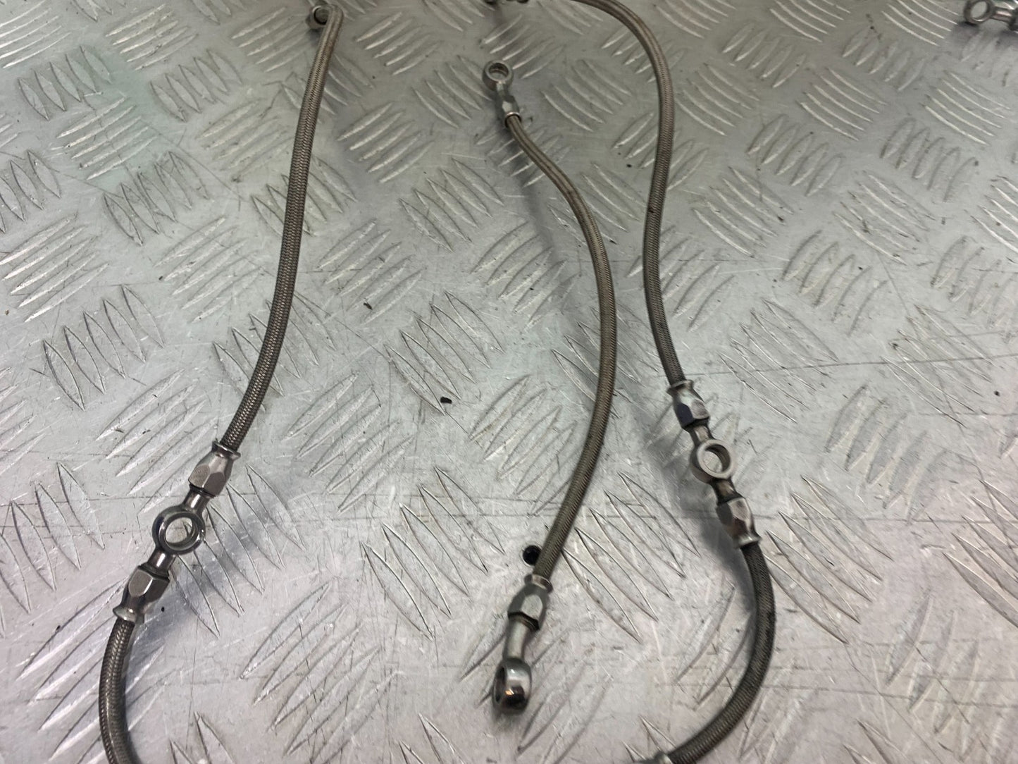 KAWASAKI GPZ600 GPZ 600 BRAIDED BRAKE LINES  YEAR 1988-90 (CMB1258)