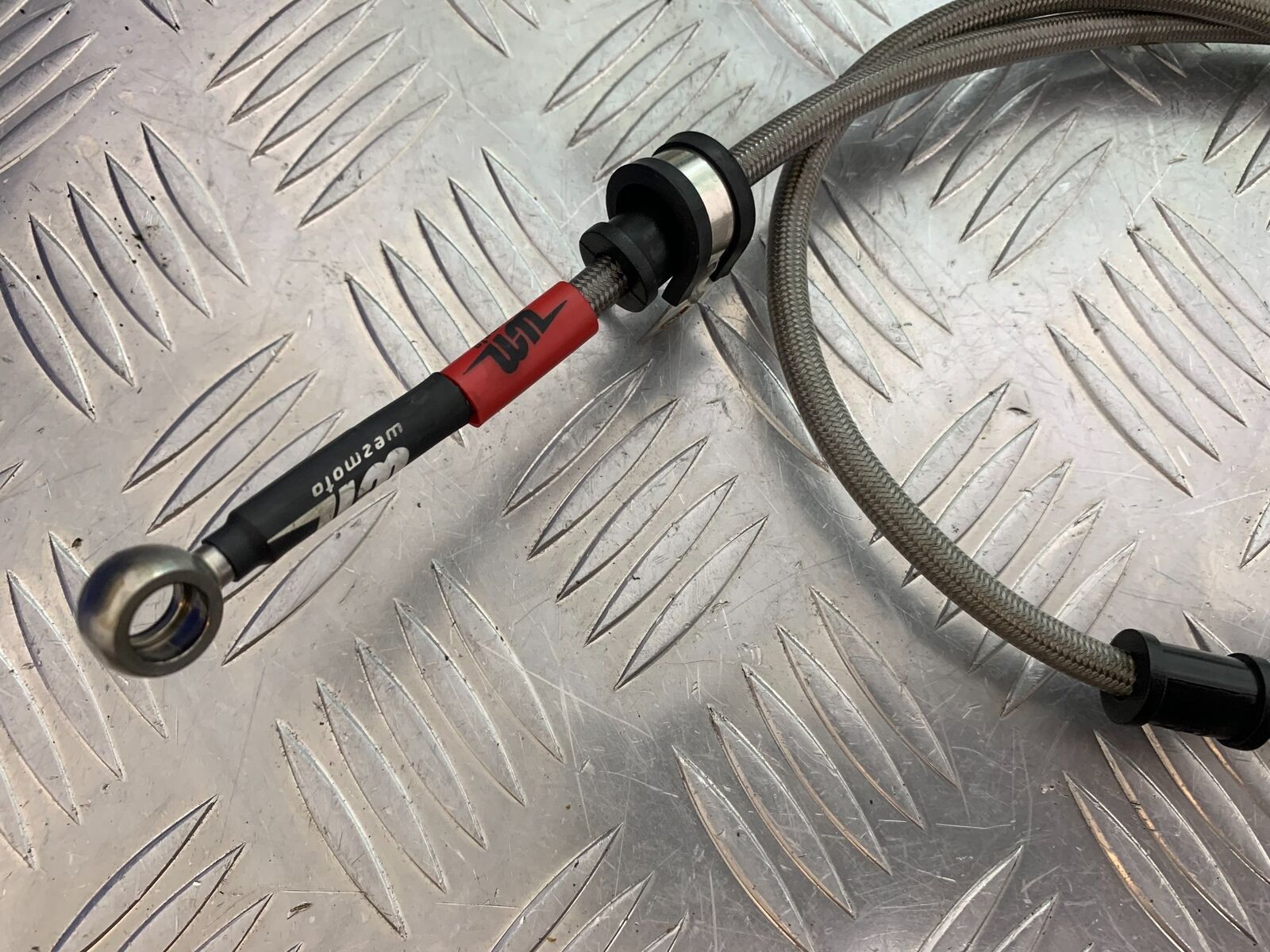 HONDA NTV 650 REVERE FRONT AND REAR BRAIDED BRAKE LINES YEAR1988-1996 (CMB1025))