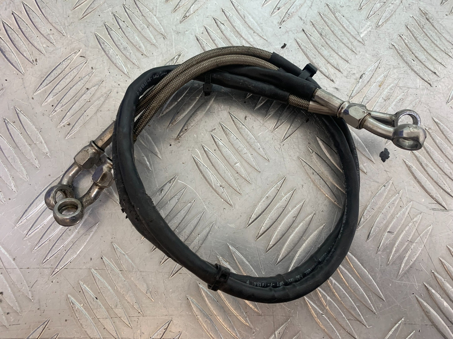 KAWASAKI ZX6R ZX6 J BRAIDED FRONT BRAKE LINES   YEAR 2000 (CMB1129)