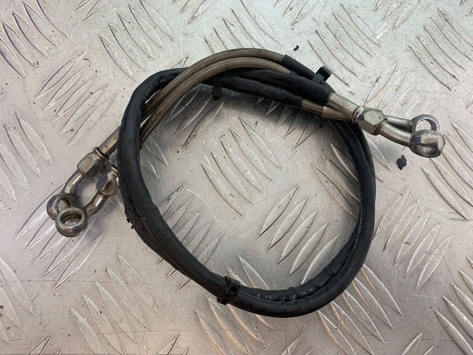 KAWASAKI ZX6R ZX6 J BRAIDED FRONT BRAKE LINES   YEAR 2000 (CMB1129)
