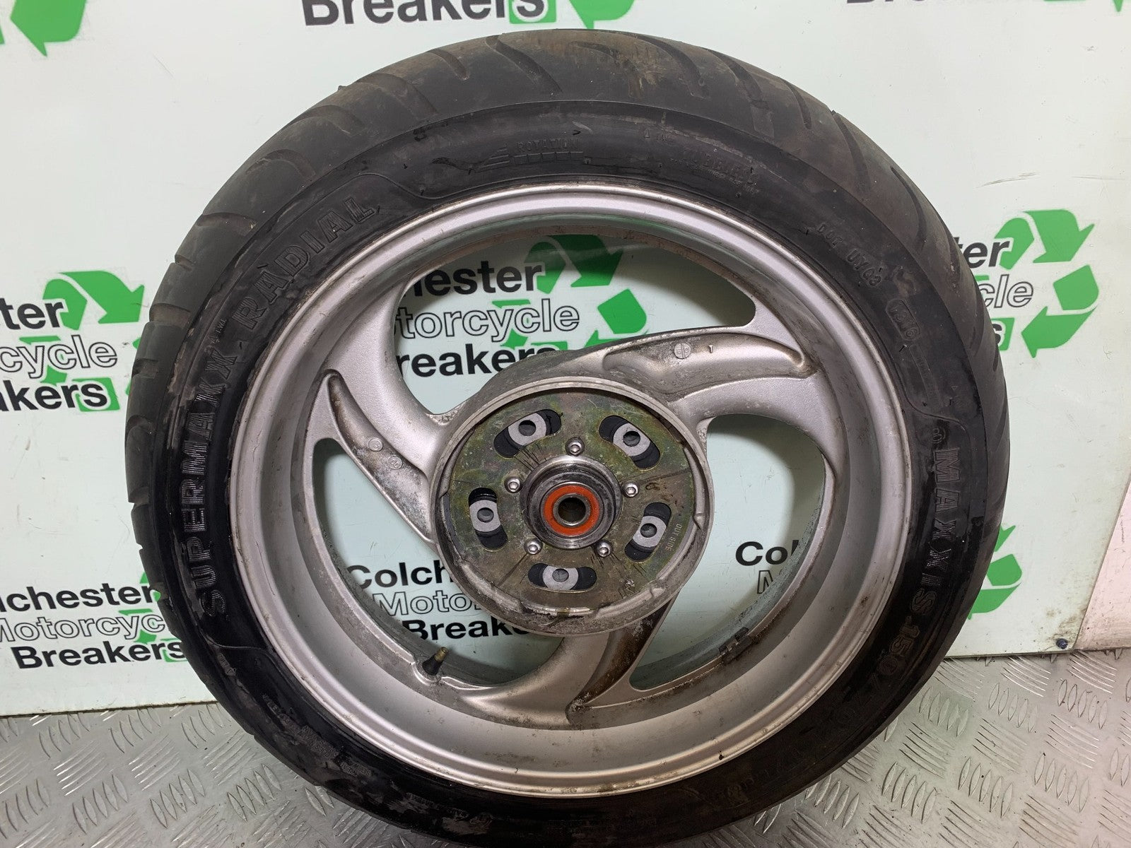 HONDA NT650 V DEAUVILLE REAR WHEEL (GOOD TYRE)  YEAR 1998-01(CMB1320)