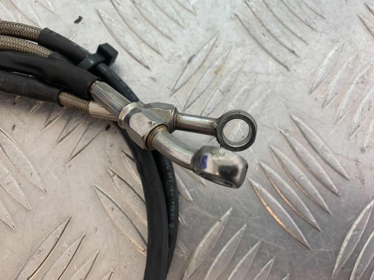 KAWASAKI ZX6R ZX6 J BRAIDED FRONT BRAKE LINES   YEAR 2000 (CMB1129)