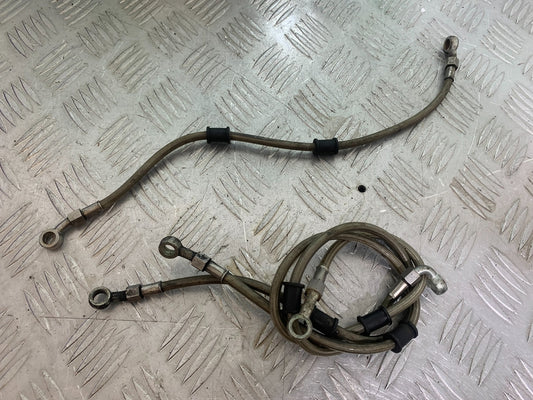 YAMAHA YZF R1 FRONT AND REAR BRAIDED BRAKE LINES   YEAR 2004-2006 (CMB1155)