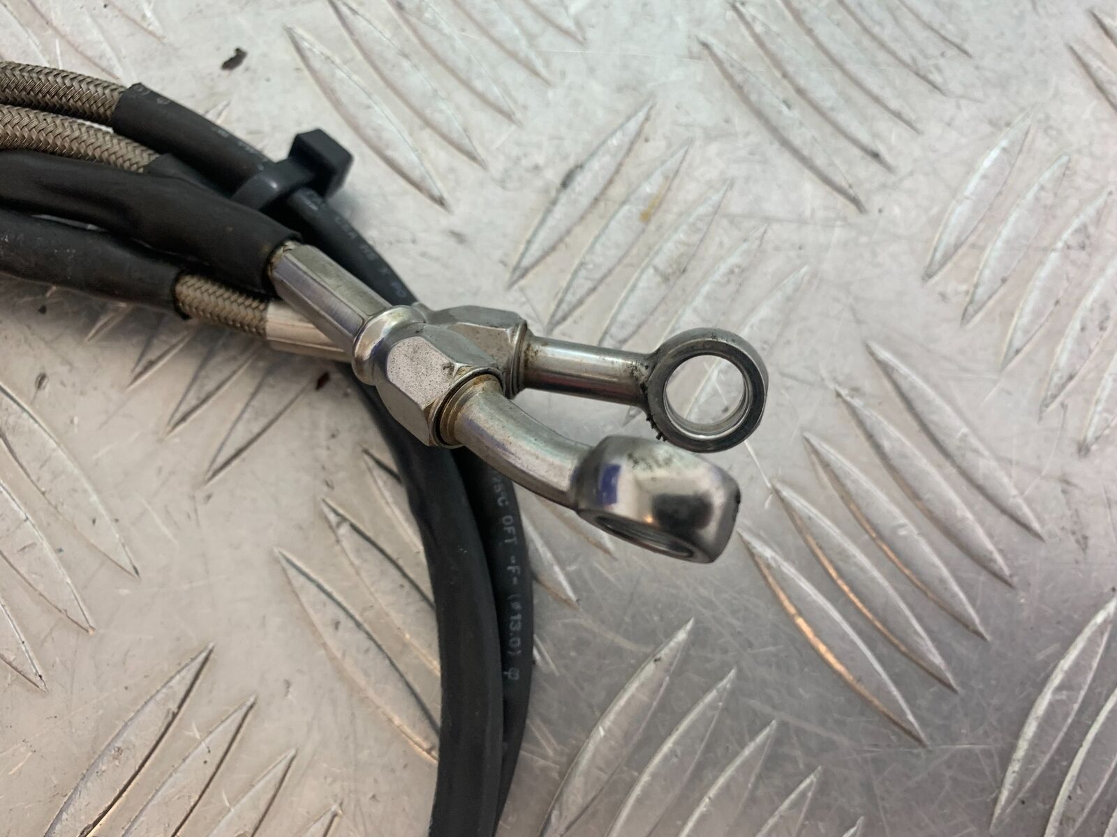 KAWASAKI ZX6R ZX6 J BRAIDED FRONT BRAKE LINES   YEAR 2000 (CMB1129)