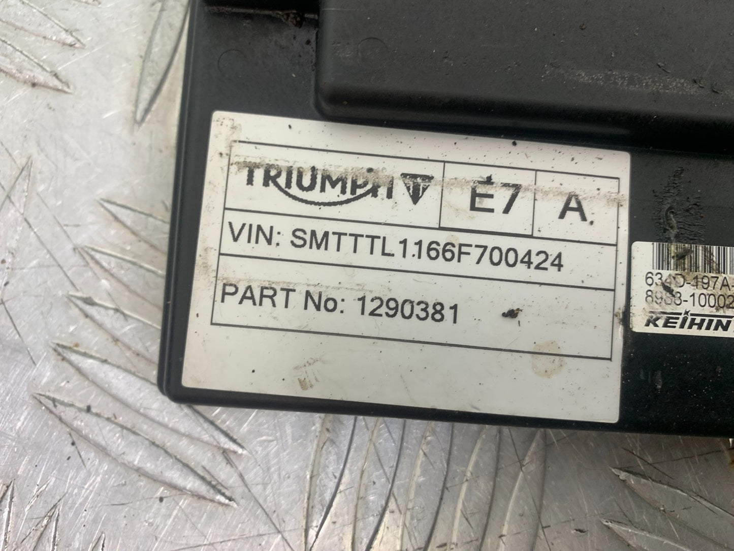 TRIUMPH 675 STREET TRIPLE ECU LOCKS KEYS  2013-2016 (CMB1186)