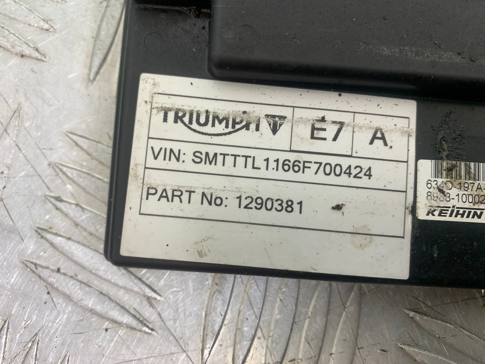TRIUMPH 675 STREET TRIPLE ECU LOCKS KEYS  2013-2016 (CMB1186)
