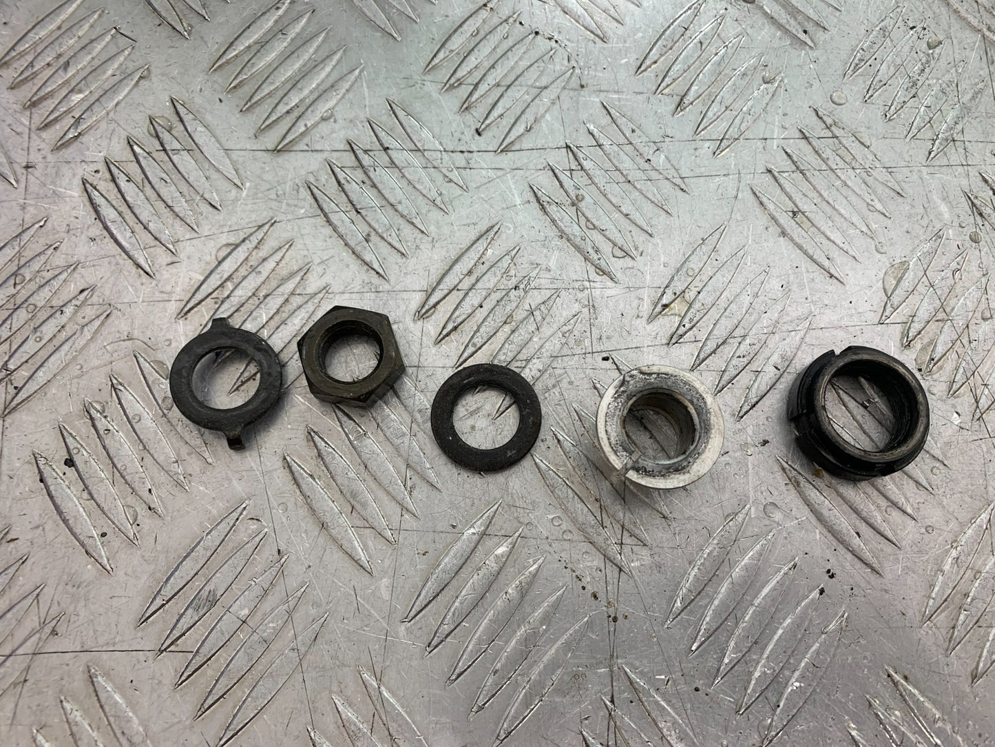 KAWASAKI KLR250 KLR 250 BOTTOM YOKE NUTS AND SPACERS  YEAR 1984-2001 (CMB1225)