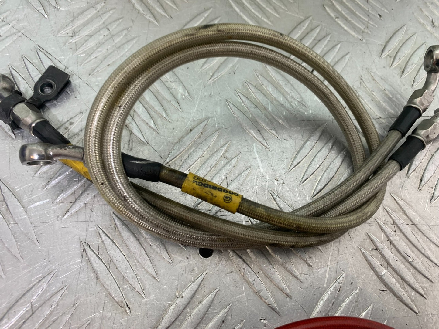 HONDA CBR1000 rr FIREBLADE FRONT & REAR BRAIDED BRAKE LINES  2008-2011 (CMB1253)