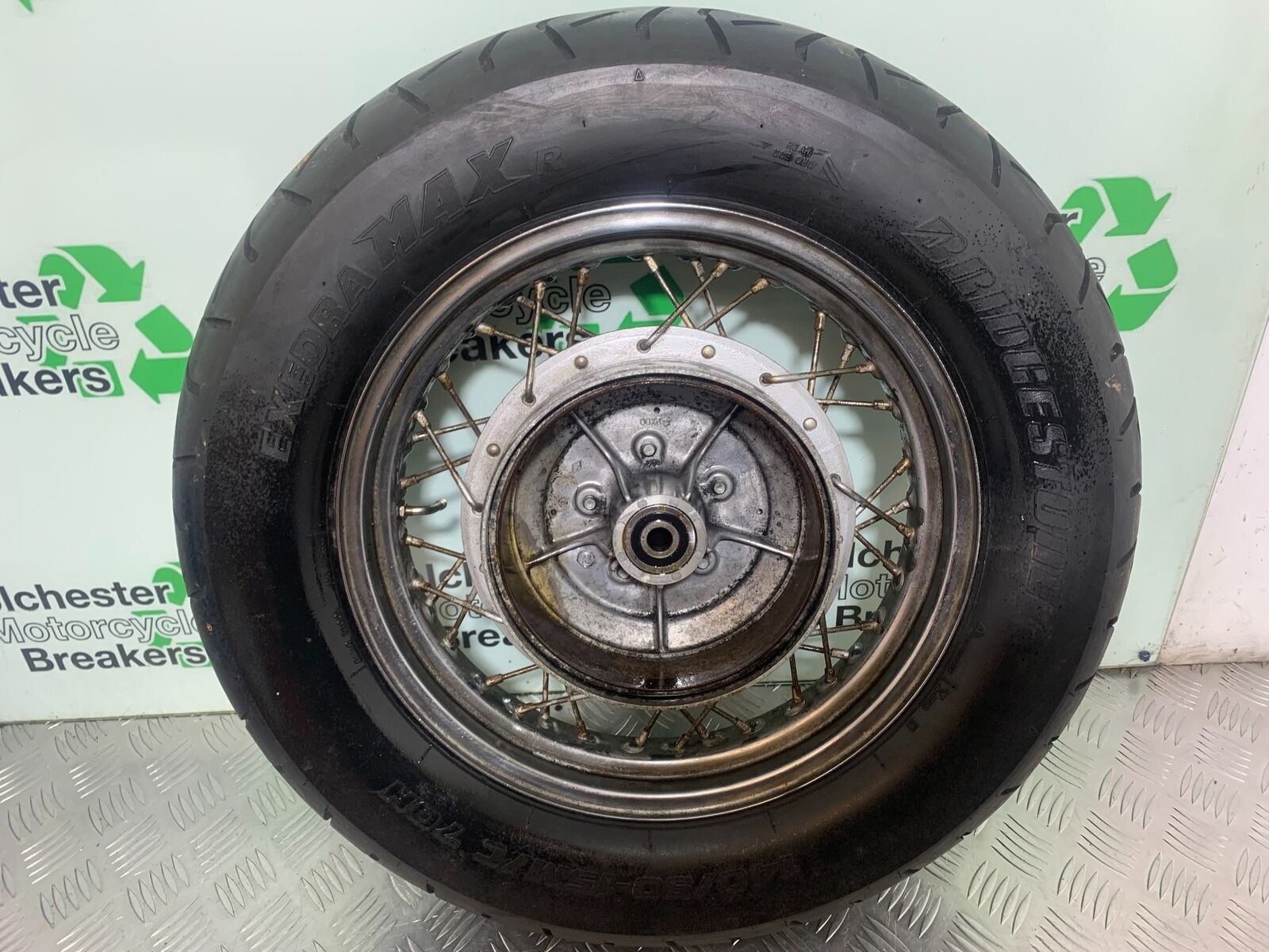 YAMAHA XV535 XV 535 VIRAGO REAR WHEEL (GOOD TYRE)  YEAR 1994-02 (CMB1044)