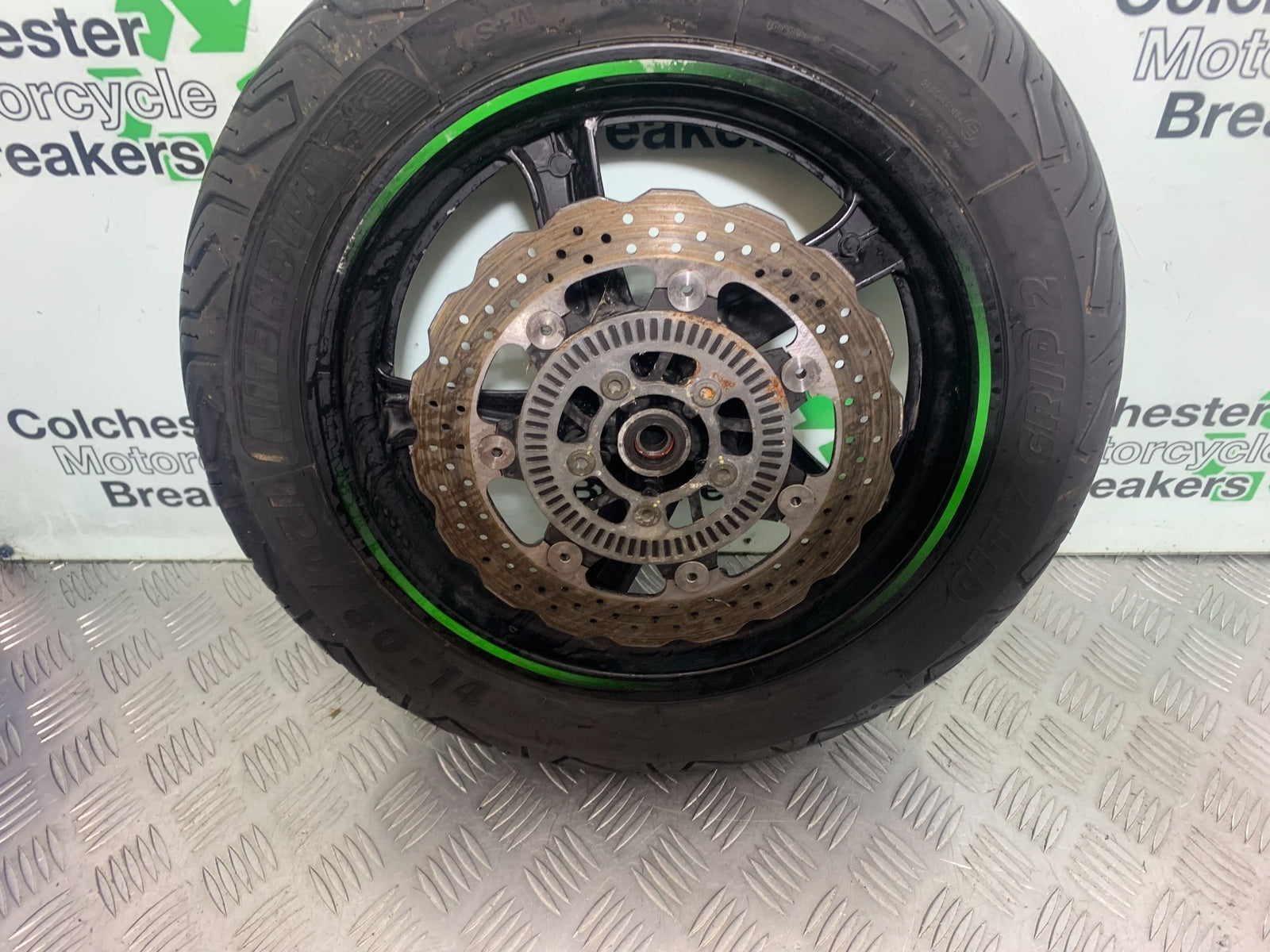 KAWASAKI J125 J125 FRONT WHEEL AND DISC (GOOD TYRE) YEAR 2016-2020 (CMB1158)