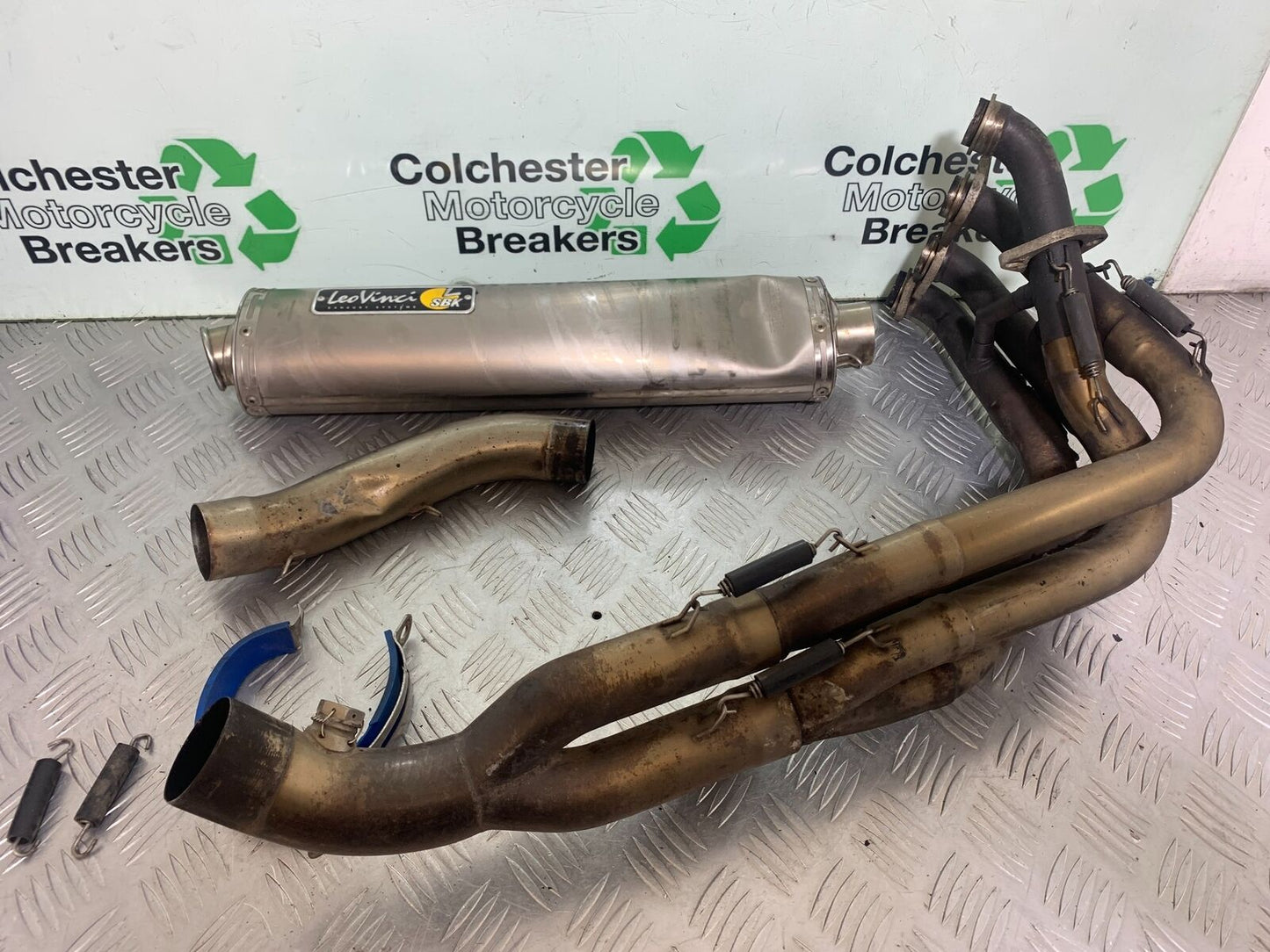 KAWASAKI ZX6R ZX6 J LEO VINCI HI LEVEL EXHAUST (DAMAGED) YEAR 2000 (CMB1129)