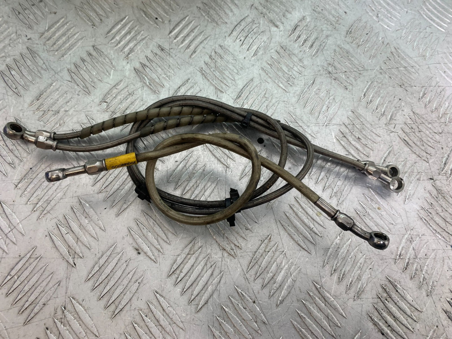 KAWASAKI ZZR1100 D FRONT & REAR BRAIDED BRAKE LINES YEAR 1993-2001 (CMB1289)