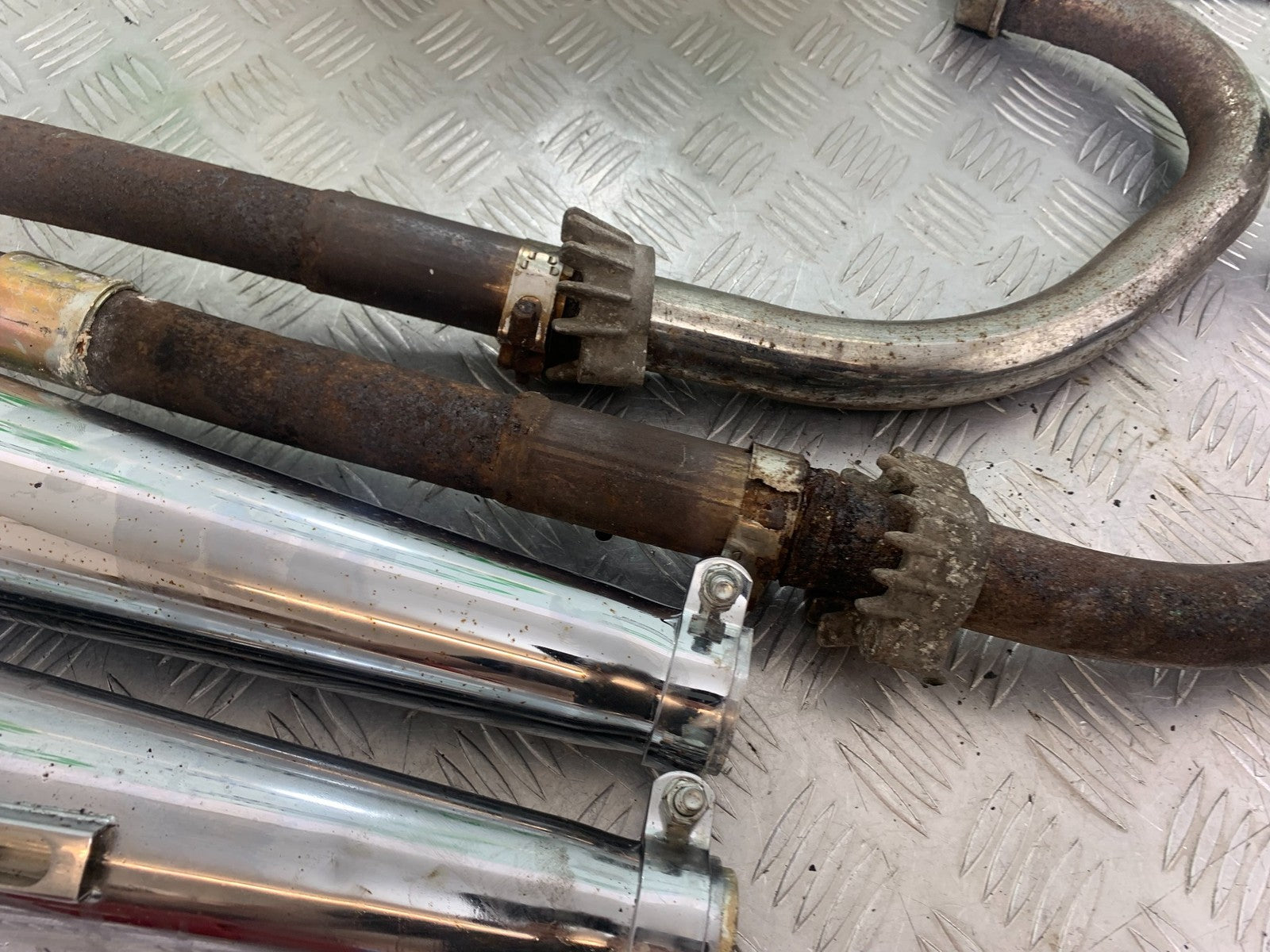 HONDA GL500 GL 500 SILVERWING EXHAUST (HOME MADE) YEAR 1981-82  (CMB1168)