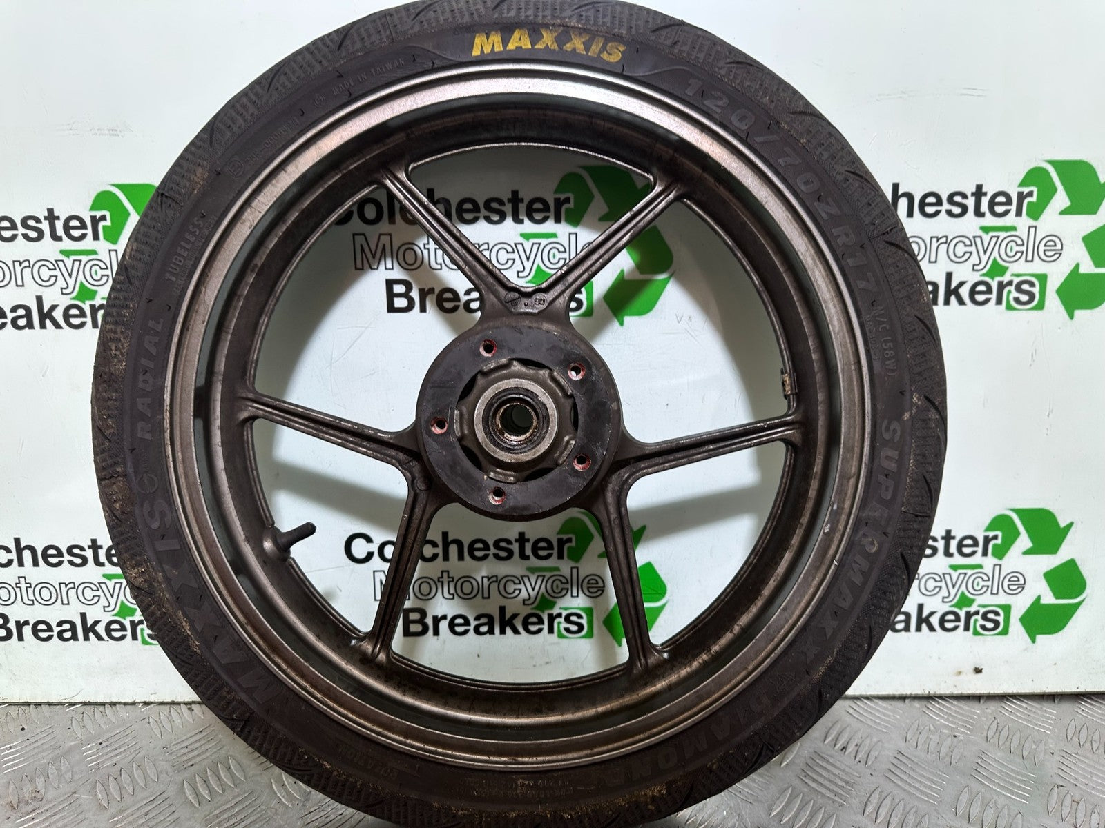 KAWASAKI ER6 F ER6F FRONT WHEEL AND TYRE YEAR 2005-2008 (CMB1178)