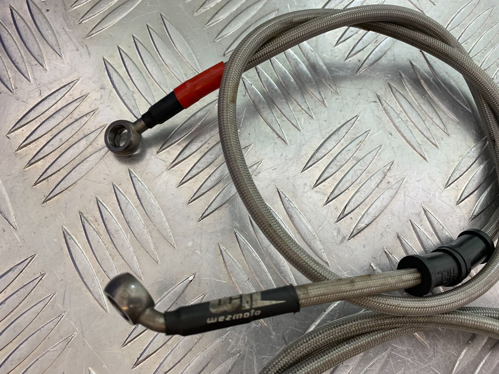 HONDA NTV 650 REVERE FRONT AND REAR BRAIDED BRAKE LINES YEAR1988-1996 (CMB1025))