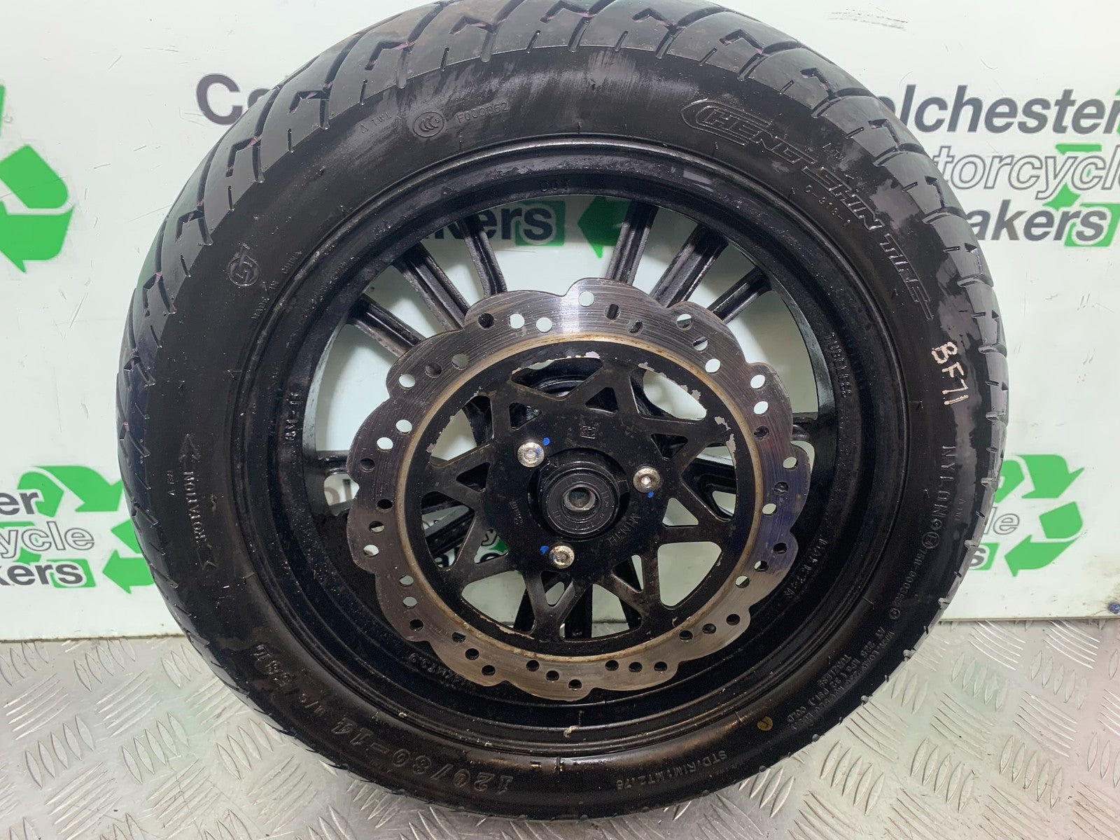 NECO ALEXONE 125 FRONT WHEEL  YEAR 2016-2022  (CMB1273)
