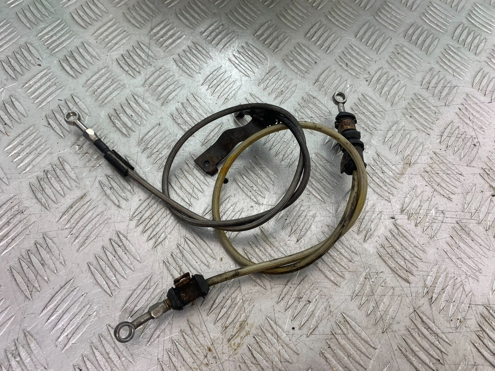 HONDA NTV 600 REVERE BRAIDED BRAKE LINES  YEAR 1988-1996  (CMB1281)