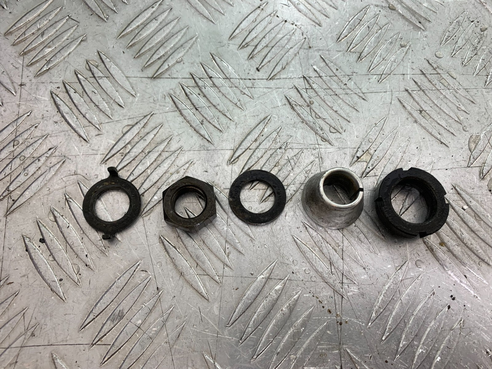 KAWASAKI KLR250 KLR 250 BOTTOM YOKE NUTS AND SPACERS  YEAR 1984-2001 (CMB1225)