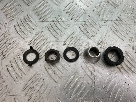 KAWASAKI KLR250 KLR 250 BOTTOM YOKE NUTS AND SPACERS  YEAR 1984-2001 (CMB1225)