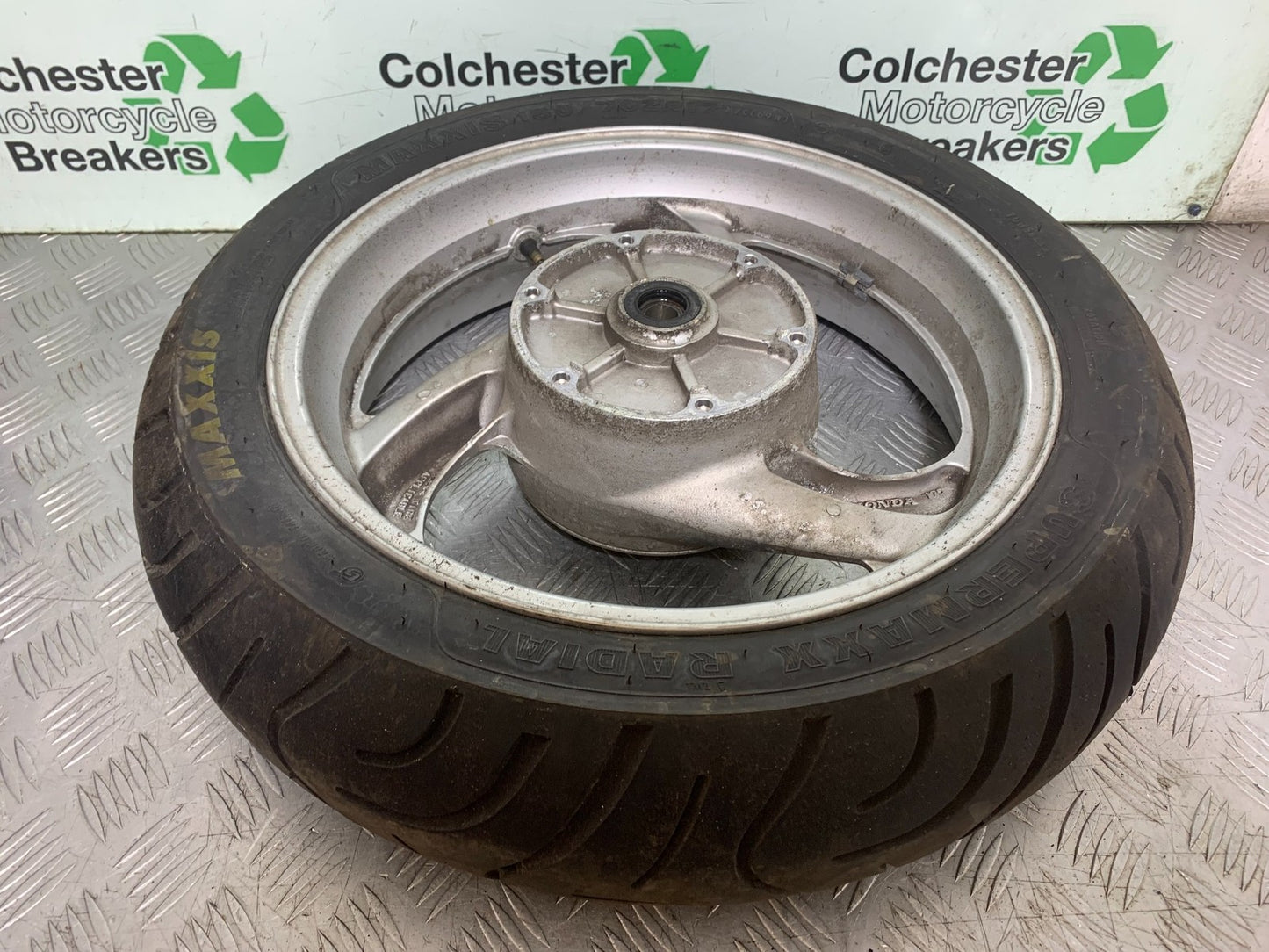 HONDA NT650 V DEAUVILLE REAR WHEEL (GOOD TYRE)  YEAR 1998-01(CMB1320)