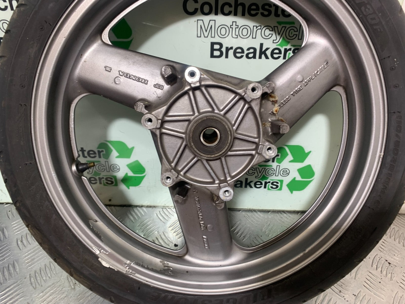 HONDA ST1100 PAN EUROPEAN FRONT WHEEL (TYRE WILL PAS MOT) 1993-2001 (CMB1195)