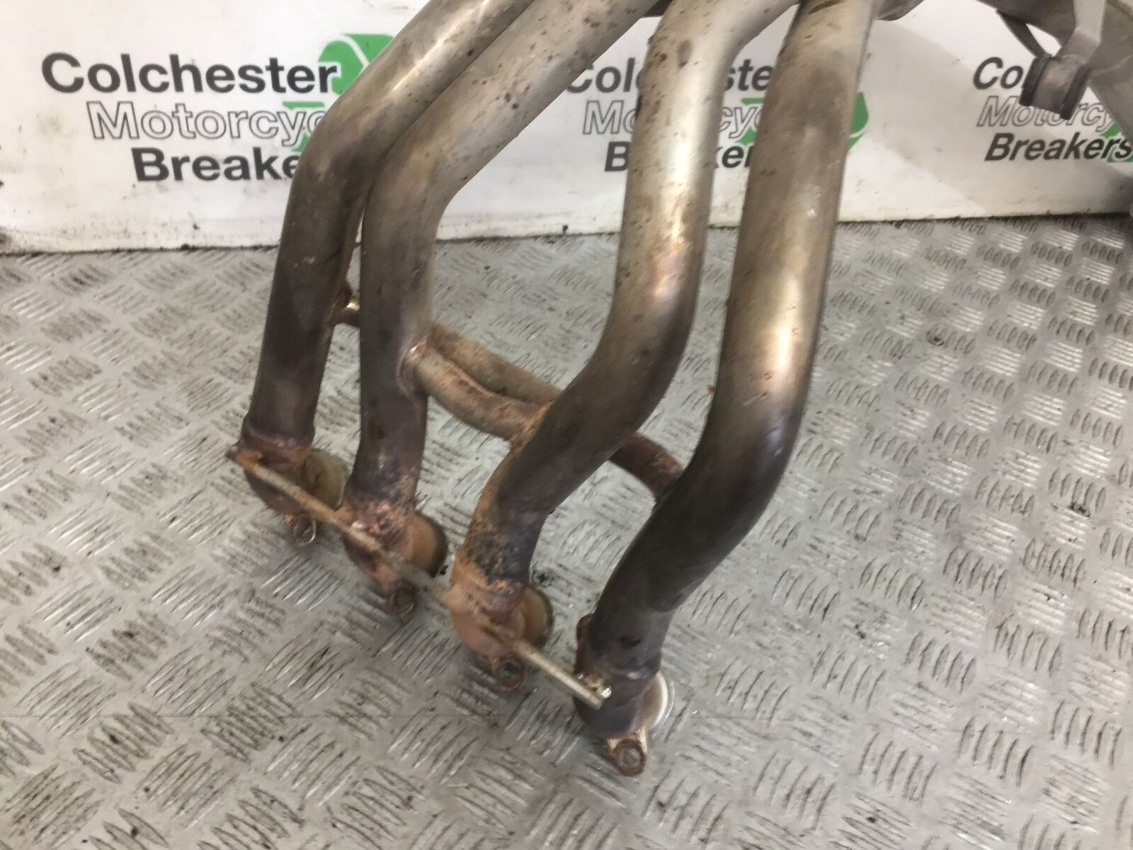 TRIUMPH 600 SPEED FOUR EXHAUST DOWNPIPES   YEAR 2002  (STOCK 756)