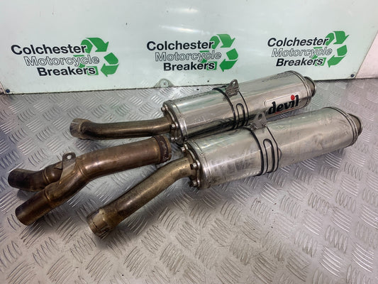 YAMAHA YZF R1 DEVIL SILENCERS AND LINK PIPE  YEAR 2004-2006 (CMB1155)