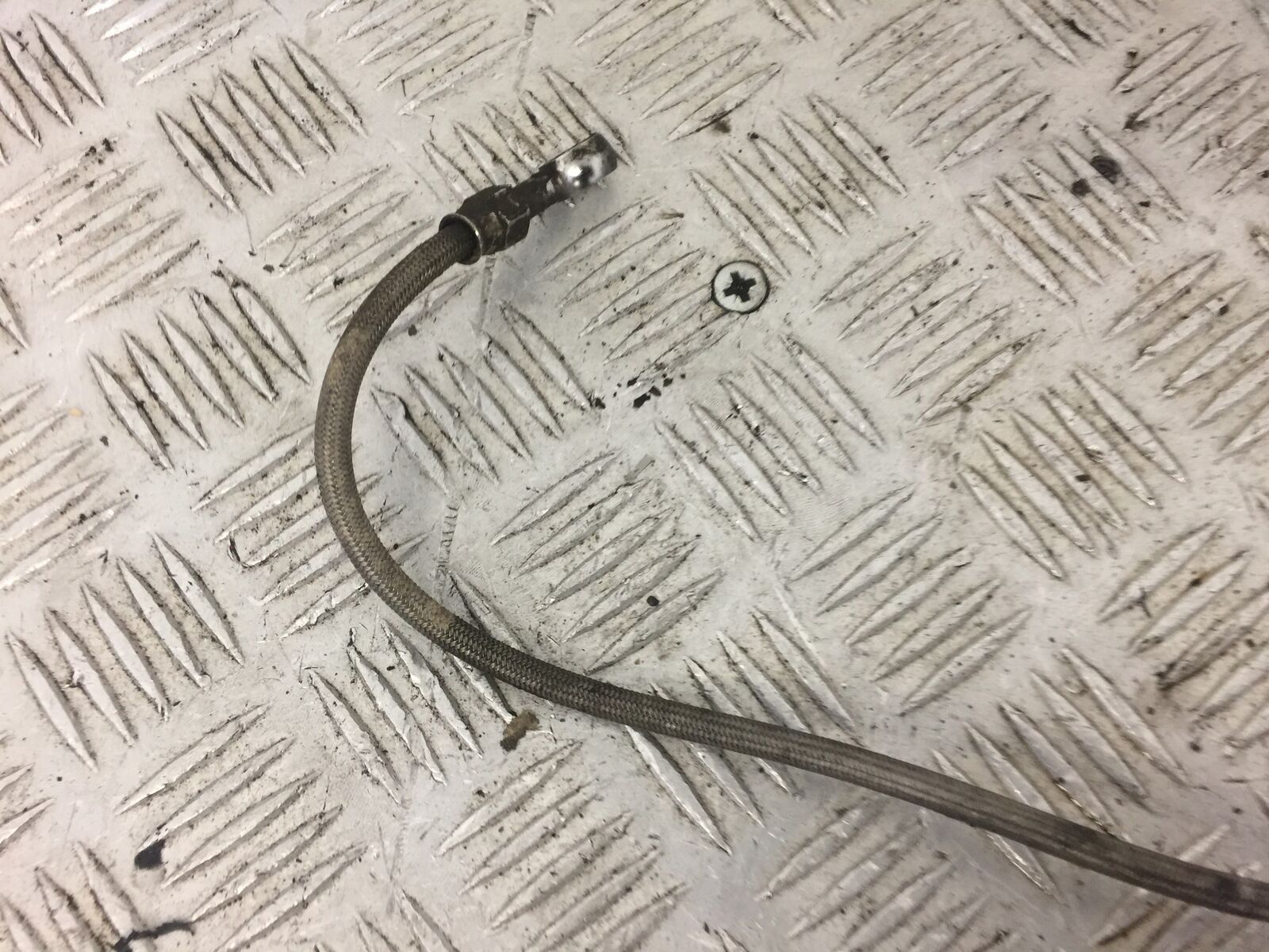 HONDA XL125 VARADERO BRAIDED REAR BRAKE LINE  YEAR 2004 STOCK NO 422
